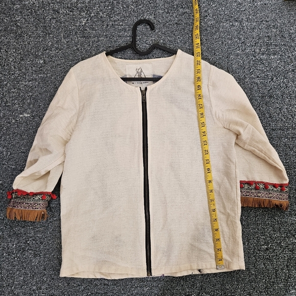 Hand Painted Linen Jacket - Picture 9 of 10